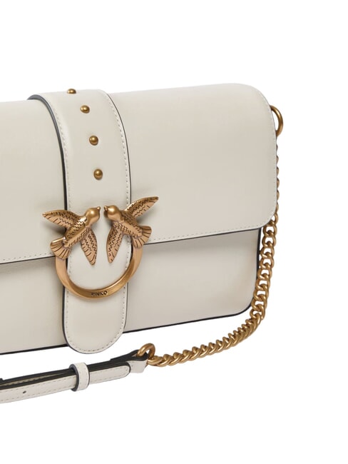 LOVE ONE CLASSIC SLOUCHY Bolso de hombro de piel blanco seda-oro antiguo - Bolsos Mujer
