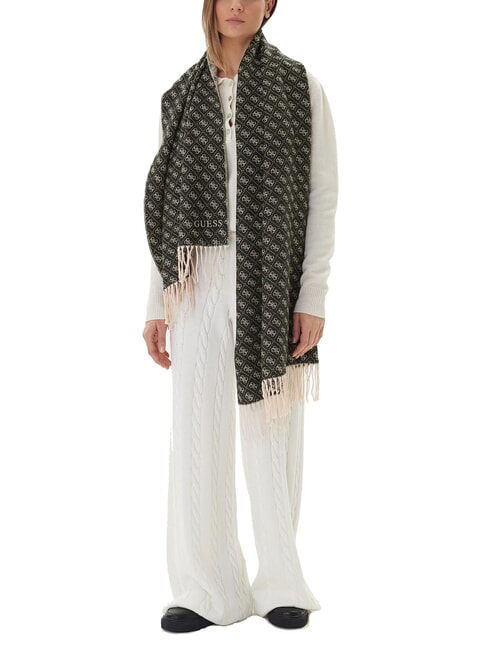 4G LOGO bufanda con flecos NEGRO - Bufandas