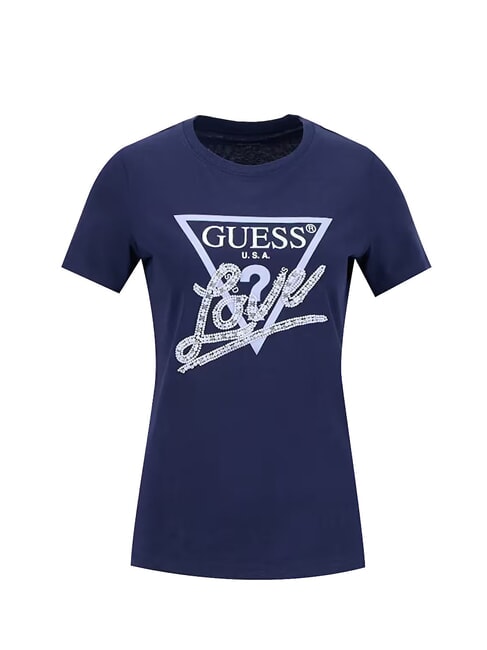 PEARLS LOVE TRIANGLE Camiseta con estampado y aplicaciones traje azul - camiseta