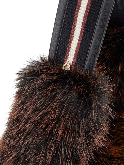 KATIA Bolso de hombro marr&oacute;n y negro multi - Bolsos Mujer