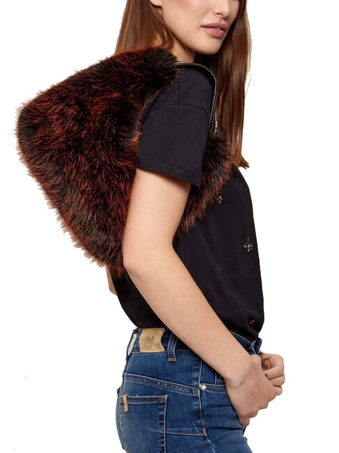 KATIA Bolso de hombro marr&oacute;n y negro multi - Bolsos Mujer