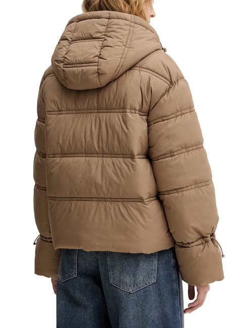 NEW DAISY Chaqueta de plumas con capucha gris topo lavado multi - Chaquetas de plumas de mujer