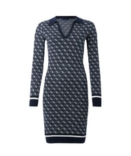 GUESS AUBREY Vestido de punto 4g azul y crema - Ropa de mujer - 5