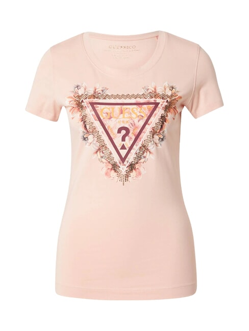 TRIANGLE FLOWERS Camiseta el&aacute;stica con estampado arena p&aacute;lida - camiseta