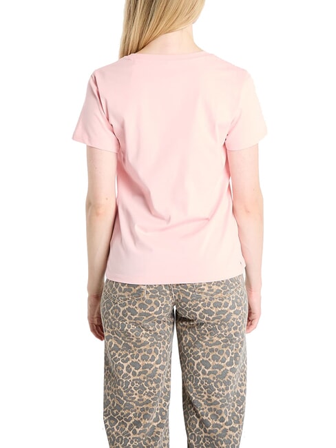 SS CN KRYSTAL TRIANGLE Camiseta de manga corta con tachuelas y pedrer&iacute;a perla rosa - camiseta