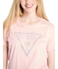 GUESS SS CN KRYSTAL TRIANGLE Camiseta de manga corta con tachuelas y pedrer&iacute;a perla rosa - camiseta - 3