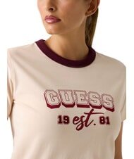 GUESS COLLEGE Camiseta de algod&oacute;n peon&iacute;a melocot&oacute;n - camiseta - 3