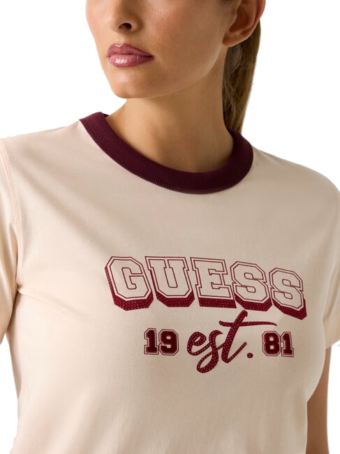 COLLEGE Camiseta de algod&oacute;n peon&iacute;a melocot&oacute;n - camiseta