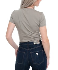 GUESS TRIANGLE FLOWERS Camiseta el&aacute;stica con estampado hoja de salvia - camiseta - 2