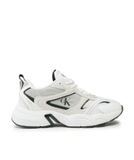 CALVIN KLEIN RETRO TENNIS Zapatillas de malla y piel de ante blanco - Zapatos Mujer - 2