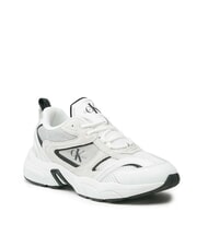 CALVIN KLEIN RETRO TENNIS Zapatillas de malla y piel de ante blanco - Zapatos Mujer - 3