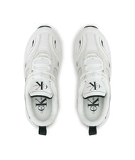 CALVIN KLEIN RETRO TENNIS Zapatillas de malla y piel de ante blanco - Zapatos Mujer - 5