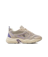 CALVIN KLEIN RETRO TENNIS Zapatillas de malla y piel de ante beige - Zapatos Mujer - 2