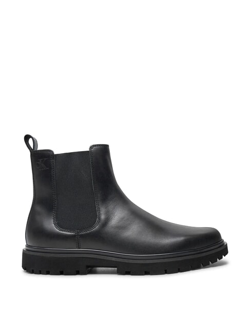 CK JEANS Botas Chelsea de cuero negro - Zapatos Hombre