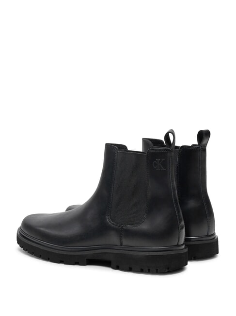 CK JEANS Botas Chelsea de cuero negro - Zapatos Hombre