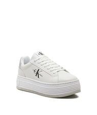 CALVIN KLEIN BOLD LOW LACE Zapatillas de plataforma de piel blanco - Zapatos Mujer - 3