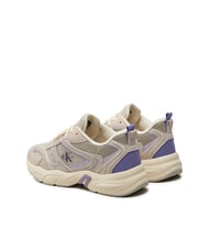 CALVIN KLEIN RETRO TENNIS Zapatillas de malla y piel de ante beige - Zapatos Mujer - 4