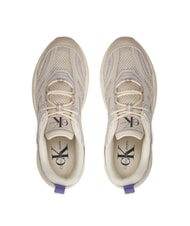 CALVIN KLEIN RETRO TENNIS Zapatillas de malla y piel de ante beige - Zapatos Mujer - 5