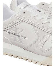 CALVIN KLEIN TOOTHY RUNNER Zapatillas de cuero blanco - Zapatos Mujer - 3