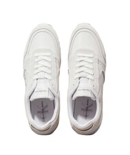 CALVIN KLEIN TOOTHY RUNNER Zapatillas de cuero blanco - Zapatos Mujer - 4