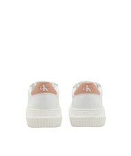 CALVIN KLEIN CK JEANS  Chunky Cupsole Zapatillas de cuero blanco - Zapatos Mujer - 4