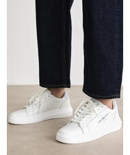 CALVIN KLEIN CK JEANS  Chunky Cupsole Zapatillas de cuero blanco - Zapatos Mujer - 7