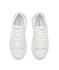 CALVIN KLEIN CK JEANS  Chunky Cupsole Zapatillas de cuero blanco - Zapatos Mujer - 4