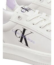 CALVIN KLEIN CK JEANS  Chunky Cupsole Zapatillas de cuero blanco - Zapatos Mujer - 3