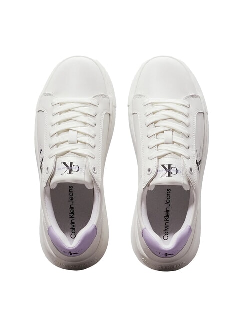 CK JEANS  Chunky Cupsole Zapatillas de cuero blanco - Zapatos Mujer