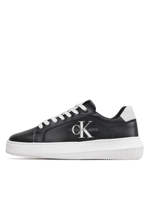 CK JEANS  Chunky Cupsole Zapatillas de cuero negro - Zapatos Mujer
