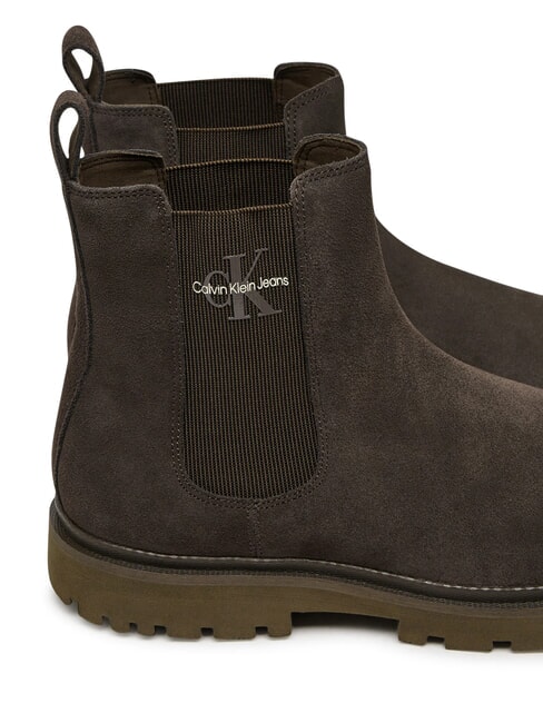 CK JEANS Botines de ante marr&oacute;n - Zapatos Hombre