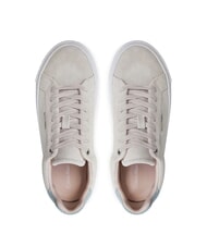 CALVIN KLEIN FLATFORM CUP LACE UP Zapatillas de piel de ante beige - Zapatos Mujer - 4