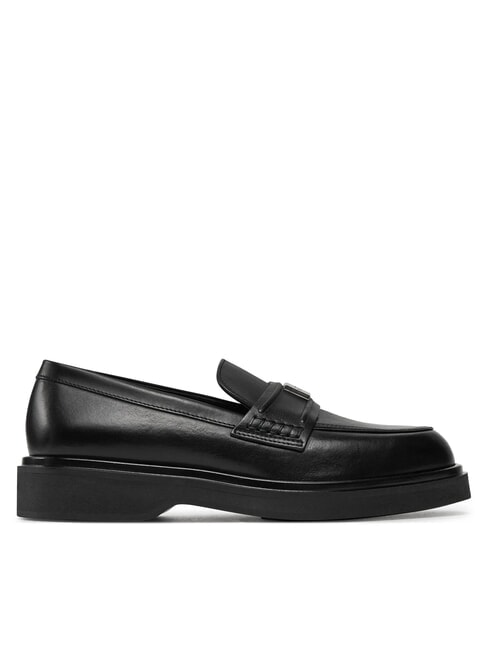 LOAFER W/HW LTH Mocas&iacute;n de cuero negro - Zapatos Mujer