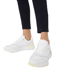 CALVIN KLEIN EPI MONO MIX Zapatillas de cuero blanco - Zapatos Mujer - 8