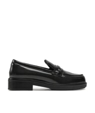 CALVIN KLEIN LOAFER BAR SAFF Mocasines de piel con inserto saffiano negro - Zapatos Mujer - 2