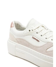 CALVIN KLEIN FF CUPSOLE LACE UP Zapatillas de cuero blanco - Zapatos Mujer - 3