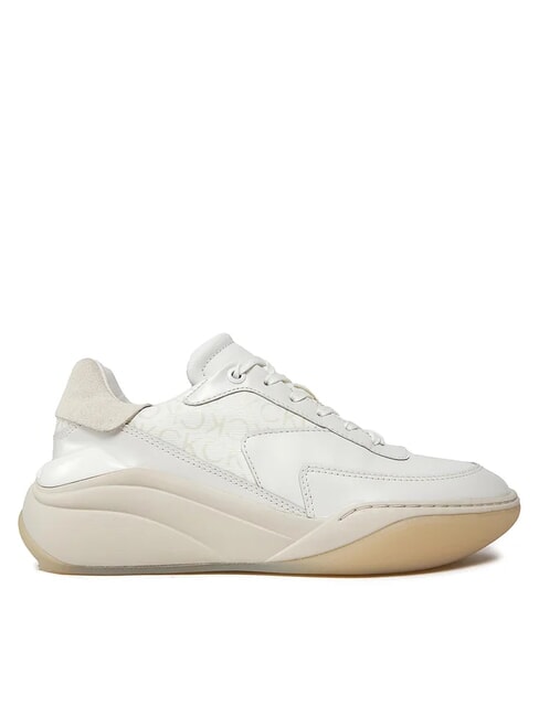 WEDGE MONO Zapatillas de cuero blanco - Zapatos Mujer