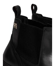 TOMMY HILFIGER TH Botines de piel estilo Chelsea negro - Zapatos Mujer - 4