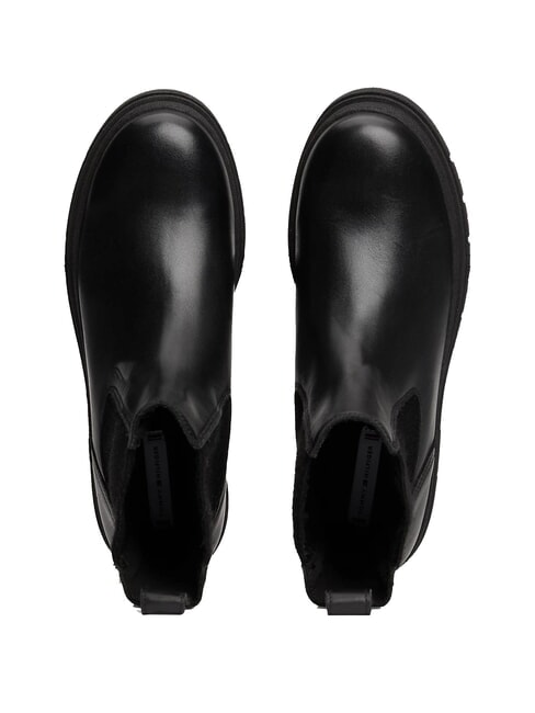 TH Botines de piel estilo Chelsea negro - Zapatos Mujer