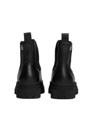 TOMMY HILFIGER TH Botines de piel estilo Chelsea negro - Zapatos Mujer - 6