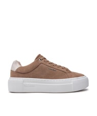 CALVIN KLEIN FLATFORM CUP LACE UP Zapatillas de piel de ante marr&oacute;n - Zapatos Mujer - 2