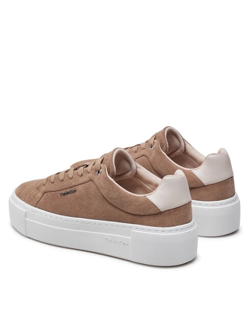 FLATFORM CUP LACE UP Zapatillas de piel de ante marr&oacute;n - Zapatos Mujer