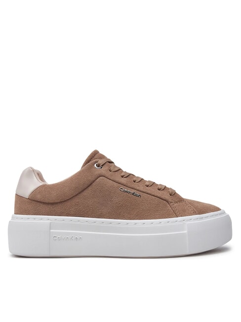 FLATFORM CUP LACE UP Zapatillas de piel de ante marr&oacute;n - Zapatos Mujer
