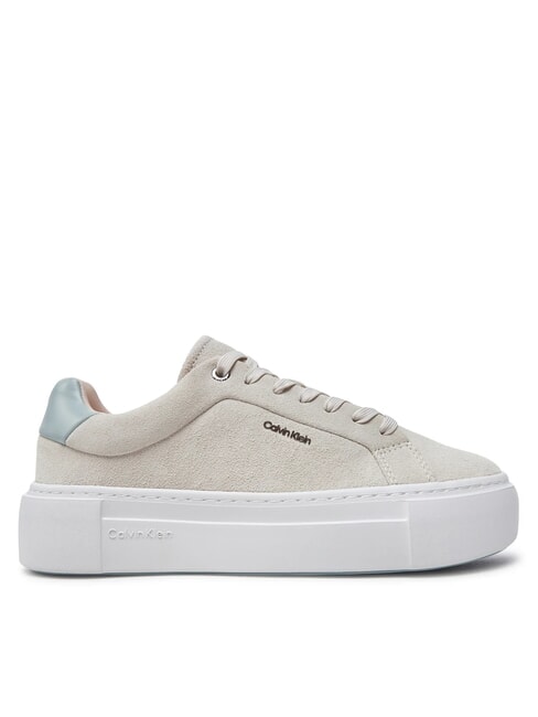 FLATFORM CUP LACE UP Zapatillas de piel de ante beige - Zapatos Mujer