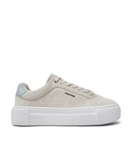 CALVIN KLEIN FLATFORM CUP LACE UP Zapatillas de piel de ante beige - Zapatos Mujer - 2