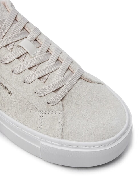 FLATFORM CUP LACE UP Zapatillas de piel de ante beige - Zapatos Mujer