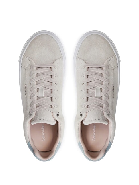 FLATFORM CUP LACE UP Zapatillas de piel de ante beige - Zapatos Mujer