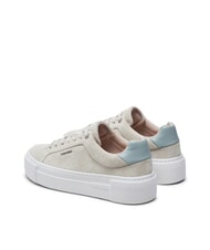 CALVIN KLEIN FLATFORM CUP LACE UP Zapatillas de piel de ante beige - Zapatos Mujer - 5