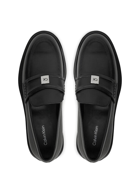 LOAFER W/HW LTH Mocas&iacute;n de cuero negro - Zapatos Mujer