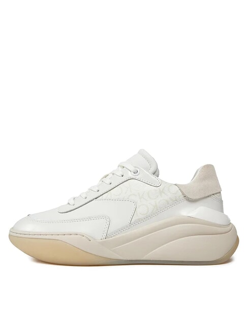 WEDGE MONO Zapatillas de cuero blanco - Zapatos Mujer